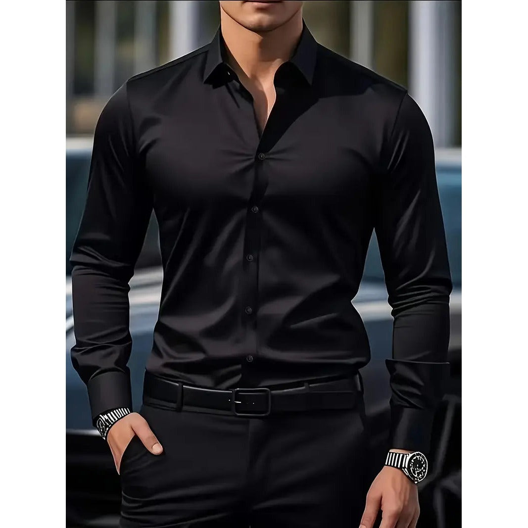 Cefalu Cotton Shirt - Black