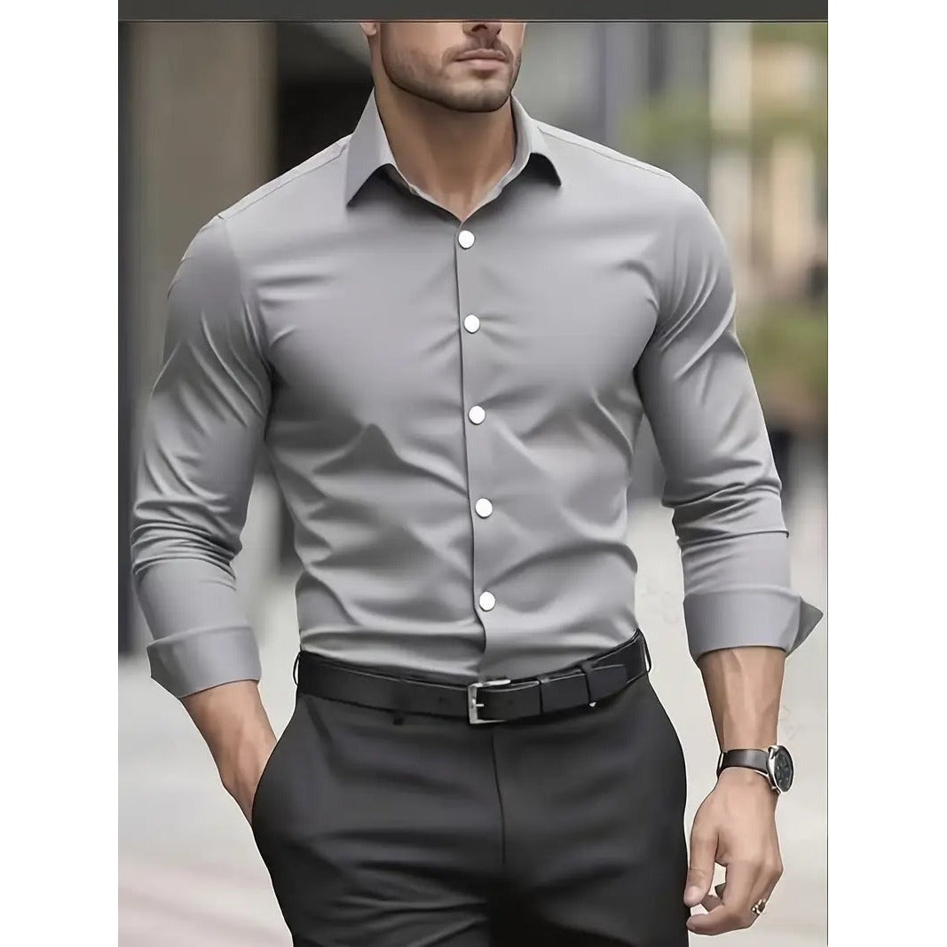 Cefalu Cotton Shirt - Light Grey