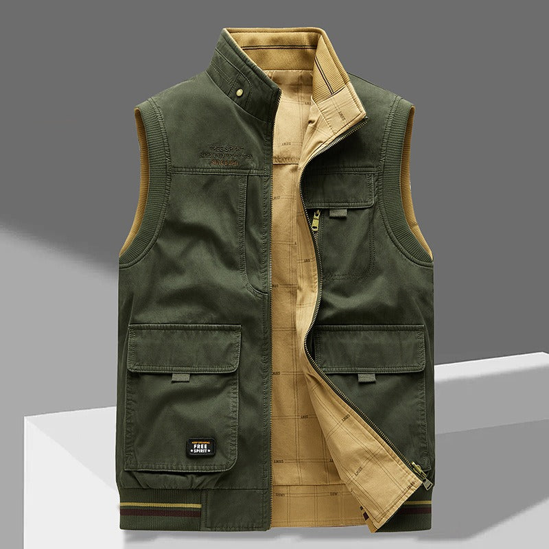 Cervia Quilted Vest - Green/Khaki