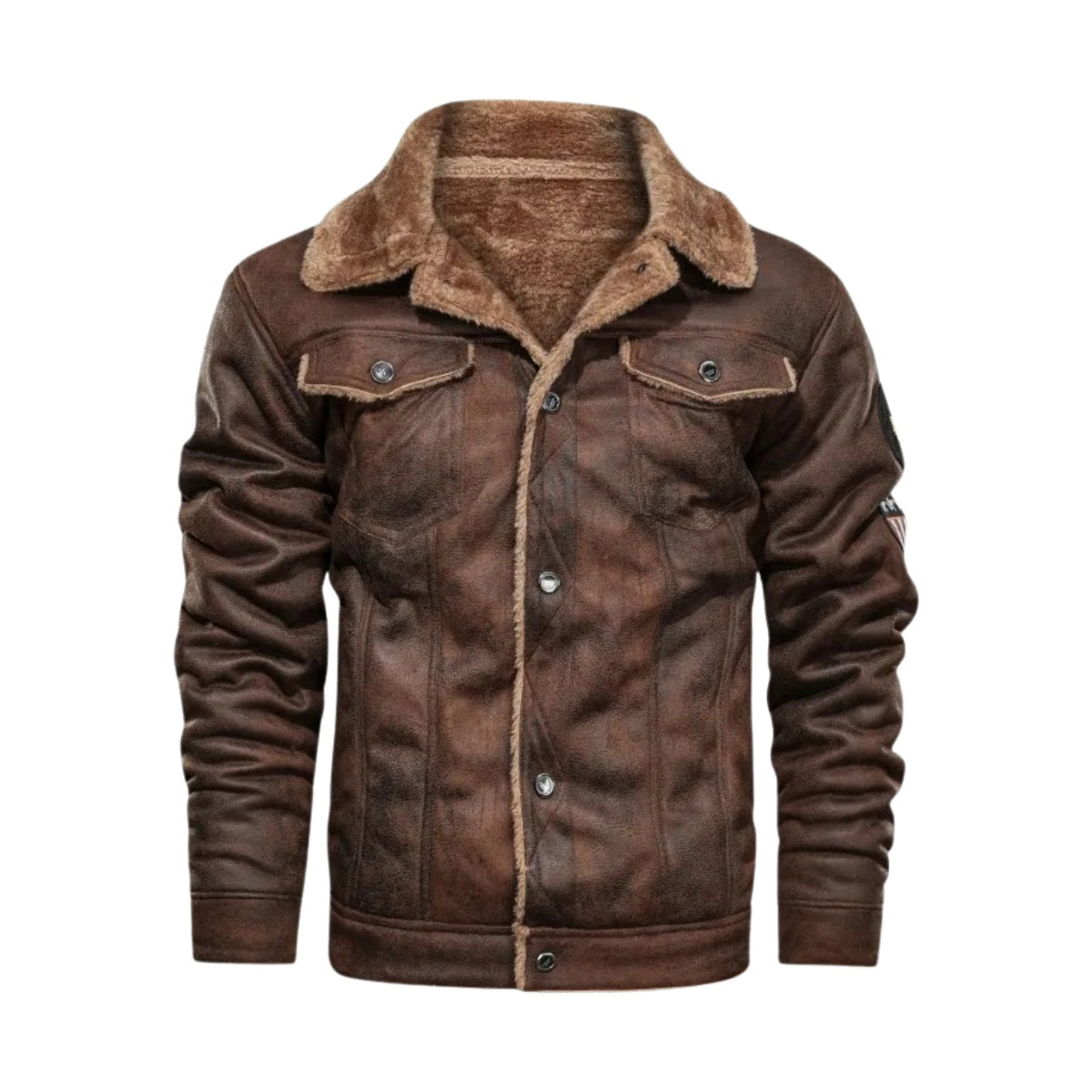 Cervinia Fleece-Collar Leather Jacket - photo 1