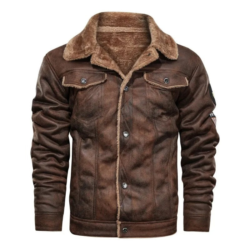 Cervinia Fleece-Collar Leather Jacket - photo 2