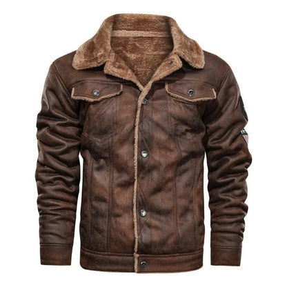 Cervinia Fleece-Collar Leather Jacket - photo 2