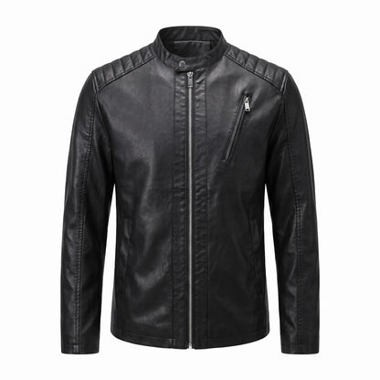 Chieri Quilted-Shoulder Leather Jacket - cover