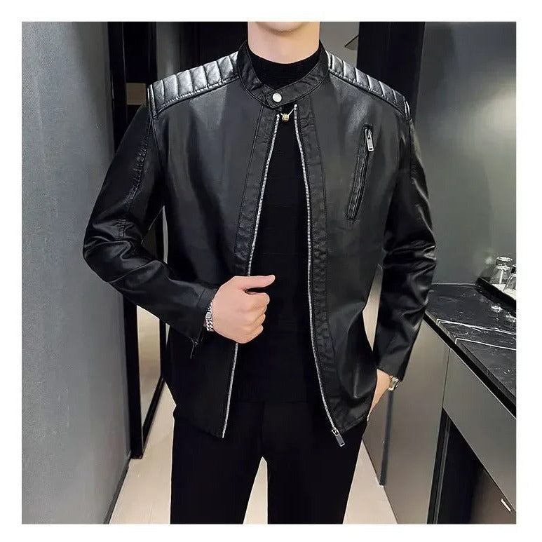 Chieri Quilted-Shoulder Leather Jacket - photo 2