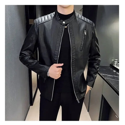Chieri Quilted-Shoulder Leather Jacket - photo 2
