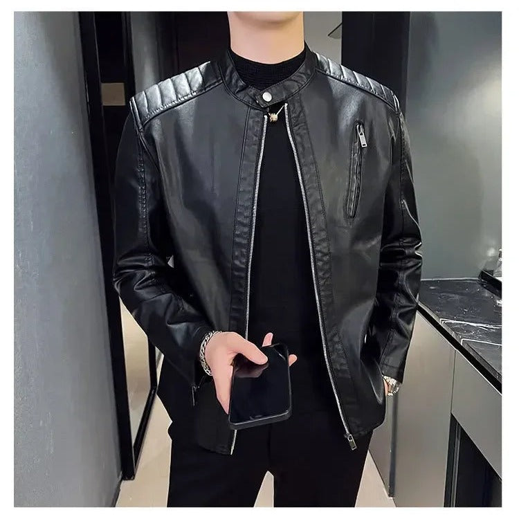 Chieri Quilted-Shoulder Leather Jacket - photo 3