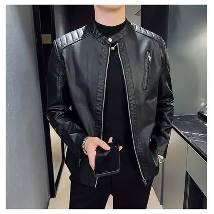 Chieri Quilted-Shoulder Leather Jacket - photo 3