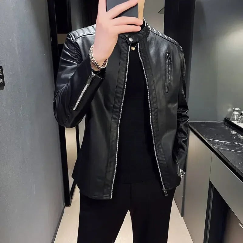 Chieri Quilted-Shoulder Leather Jacket - photo 4