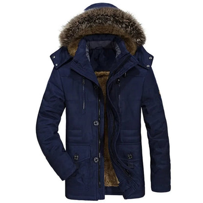 Chiusi Hooded Winter Parka - Dark Blue