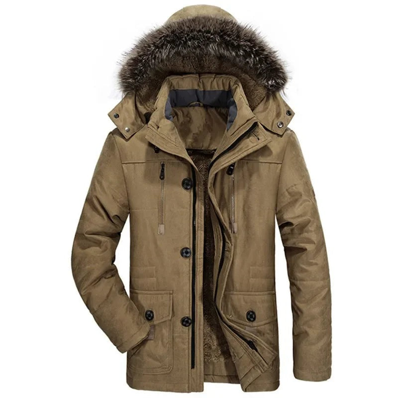 Chiusi Hooded Winter Parka - Khaki