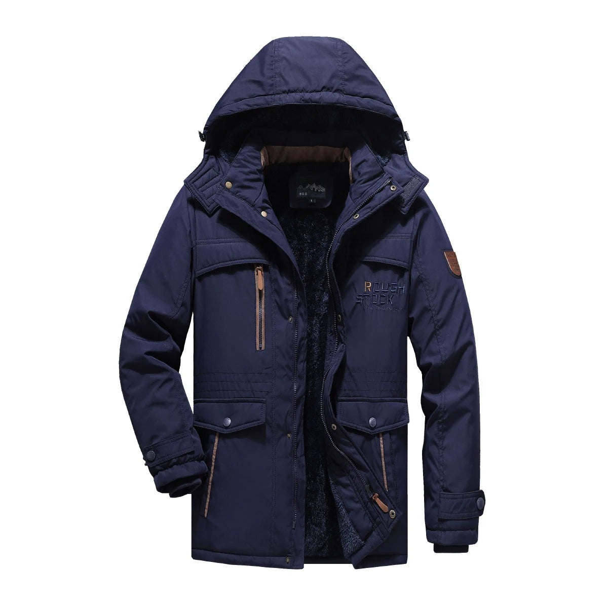 Chivasso Fleece-Lined Utility Parka - Blue