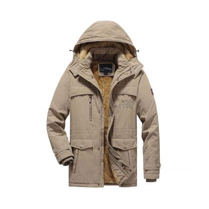 Chivasso Fleece-Lined Utility Parka - Khaki