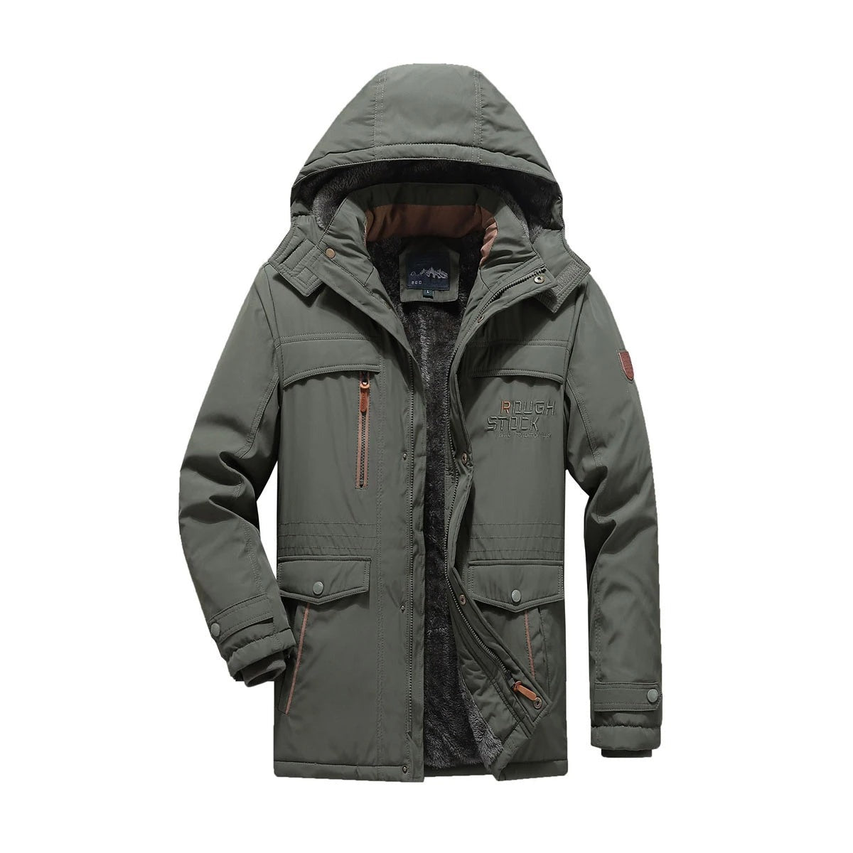 Chivasso Fleece-Lined Utility Parka - Green