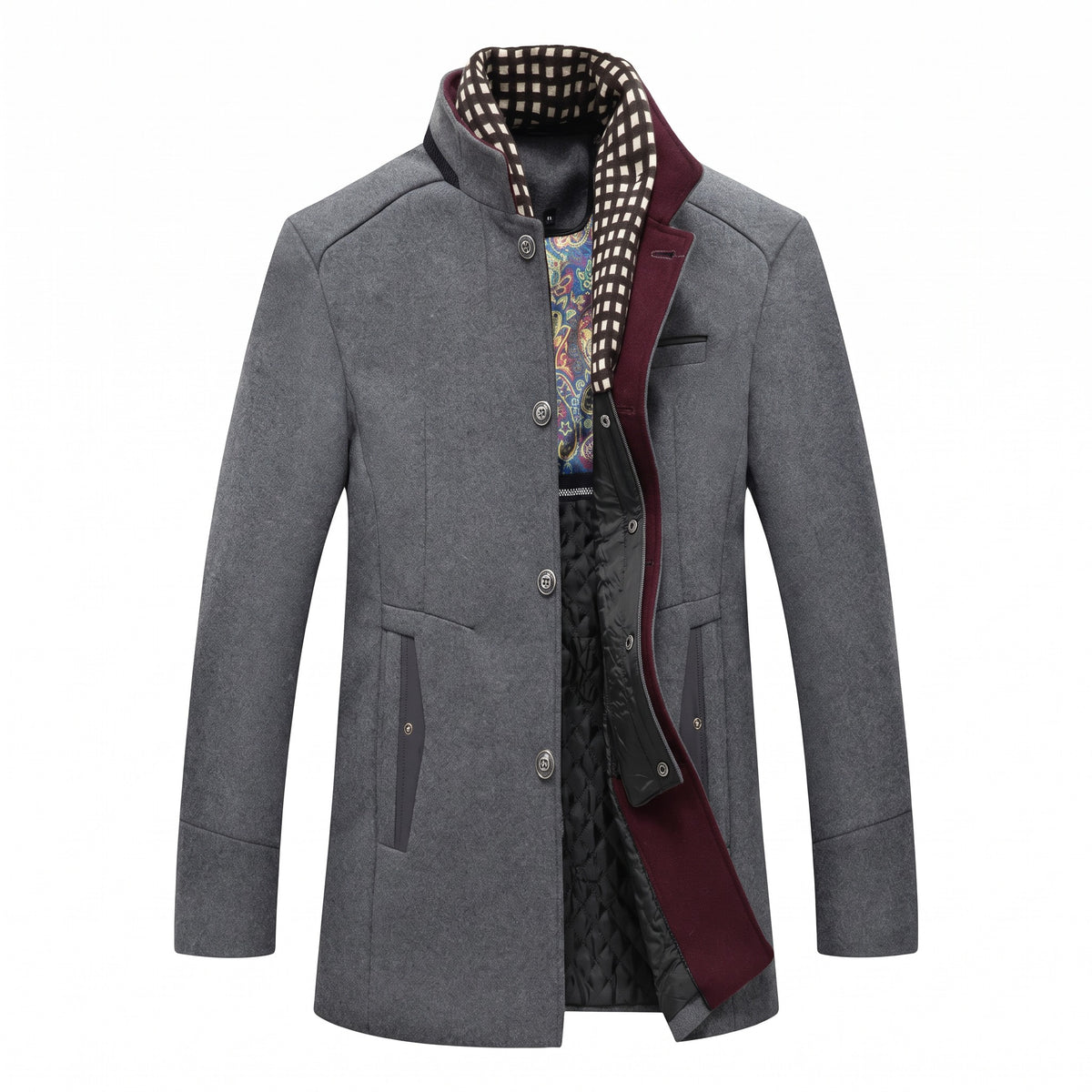 Cittadella Stand-Collar Car Coat - cover