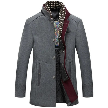 Cittadella Stand-Collar Car Coat - Grey