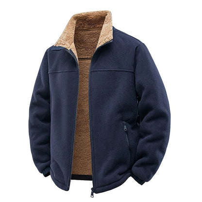 Clusone Sherpa-Lined Fleece Jacket - Dark Blue