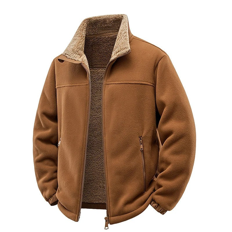 Clusone Sherpa-Lined Fleece Jacket - Brown