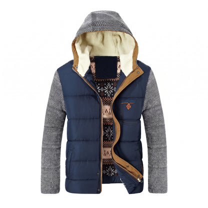 Colico Knit-Sleeve Hooded Quilted Jacket - cover