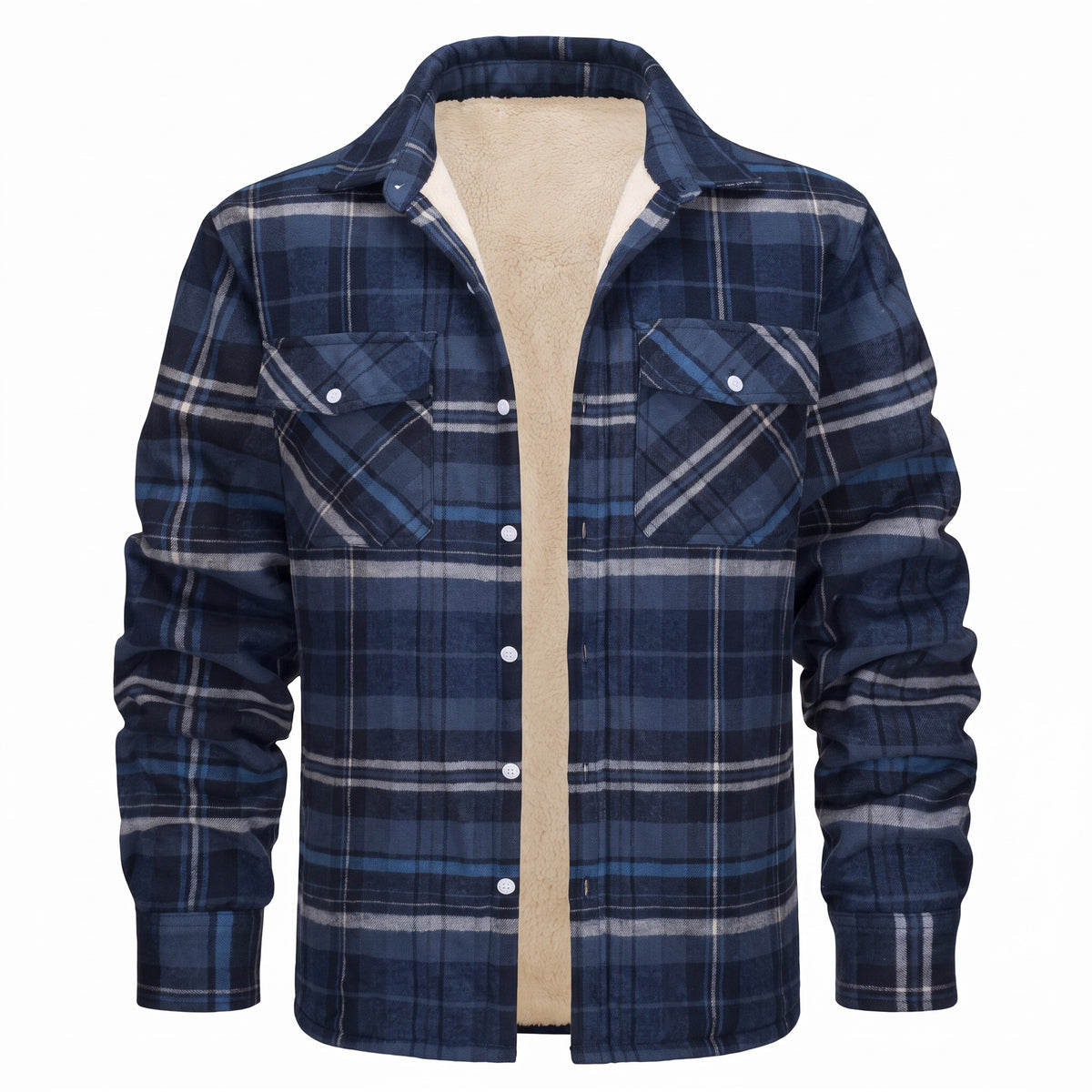 Collecchio Fleece-Lined Plaid Shirt Jacket - cover