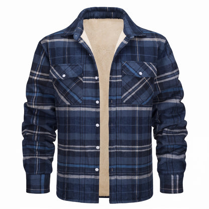 Collecchio Fleece-Lined Plaid Shirt Jacket - cover
