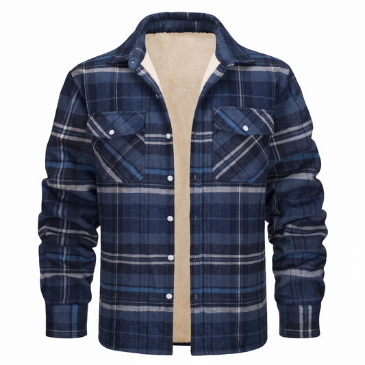 Collecchio Fleece-Lined Plaid Shirt Jacket - cover