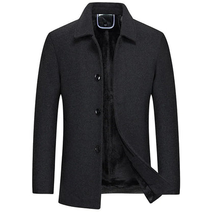 Conegliano Fleece-Lined Car Coat - Black