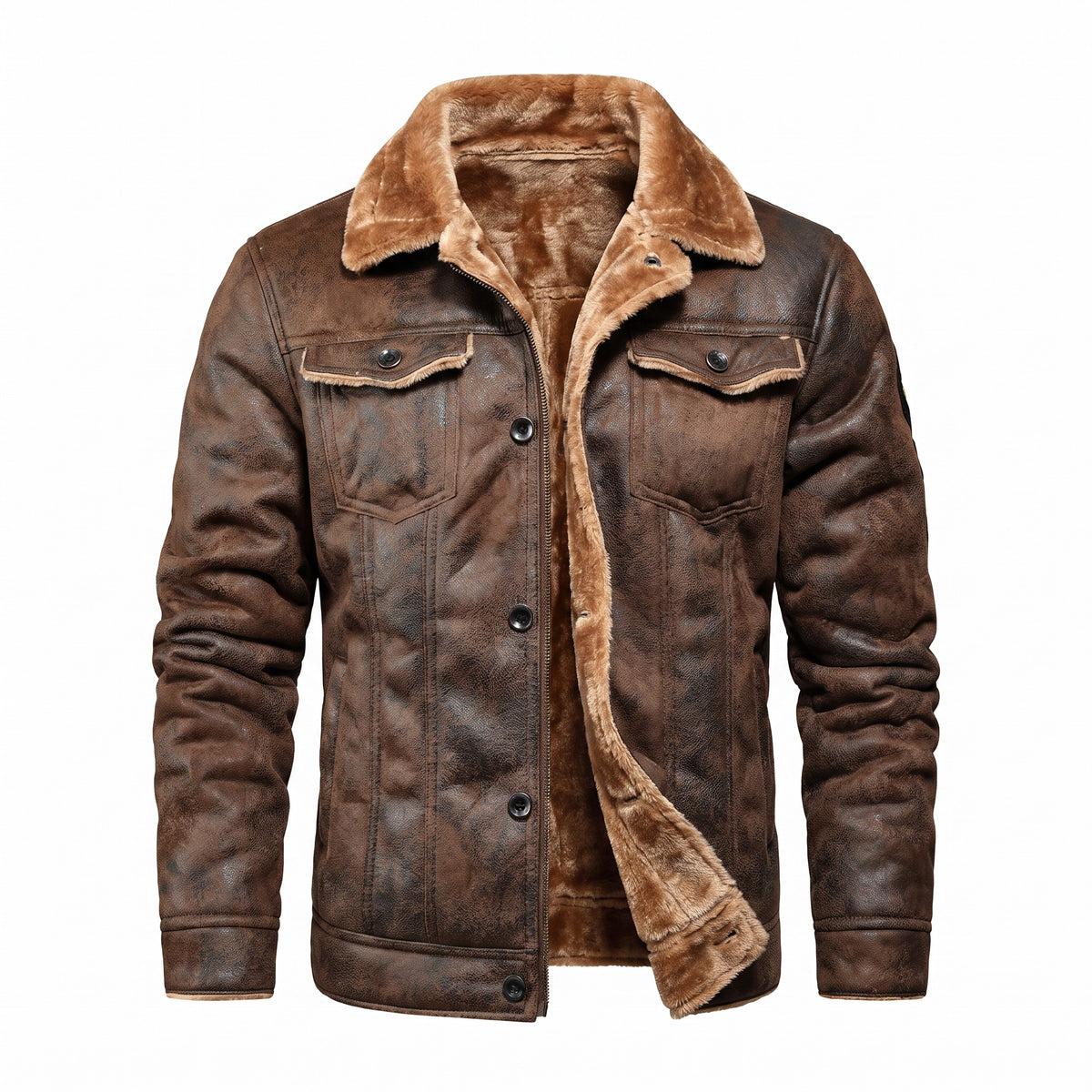 Cordenons Fleece-Lined Suede Jacket - cover