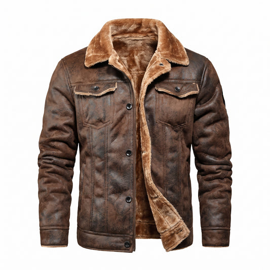 Cordenons Fleece-Lined Suede Jacket - cover