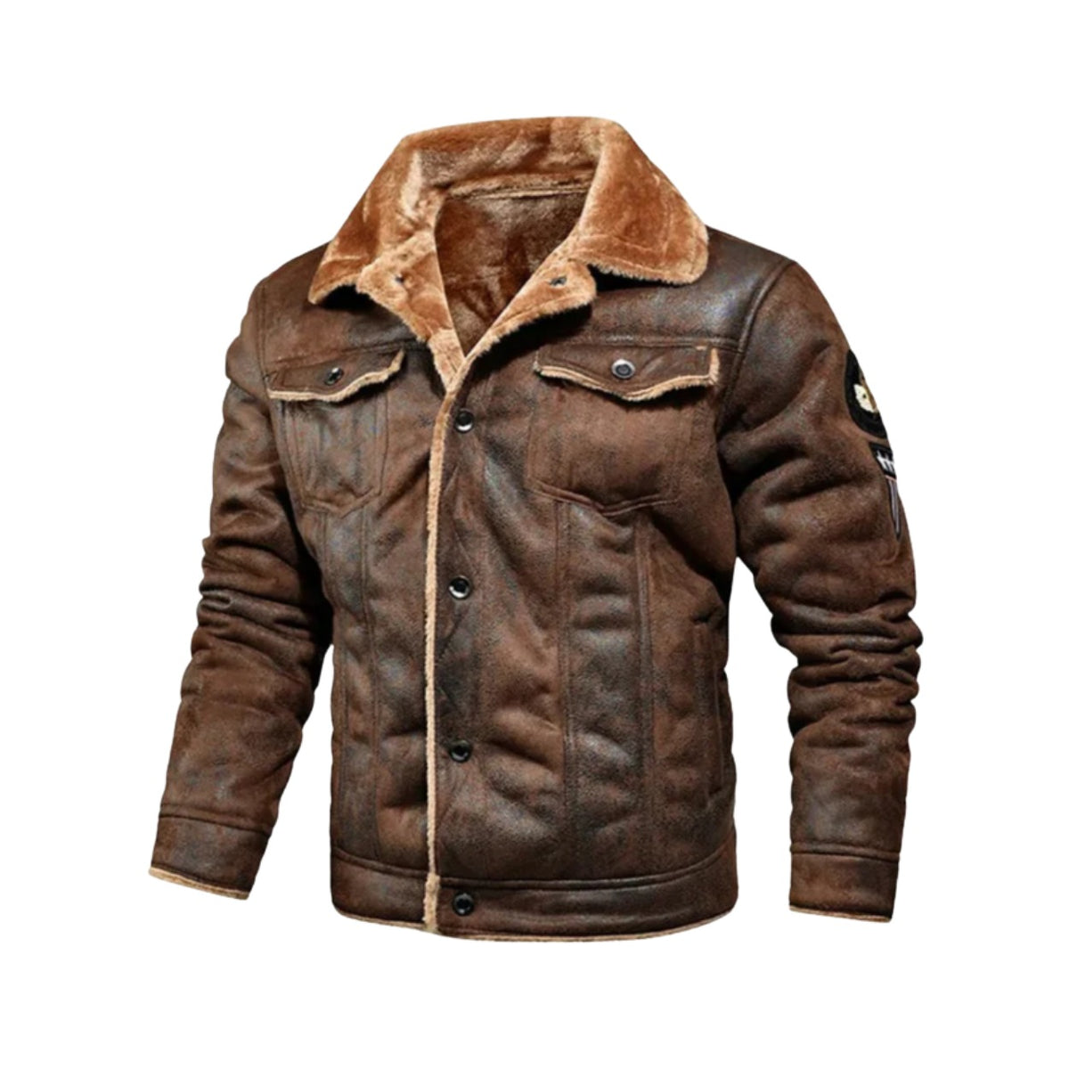 Cordenons Fleece-Lined Suede Jacket - photo 1