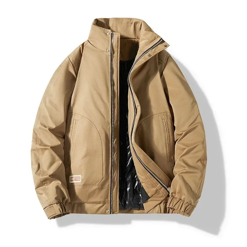 Cormons Padded Stand-Collar Jacket - Khaki