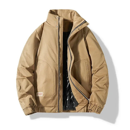 Cormons Padded Stand-Collar Jacket - Khaki