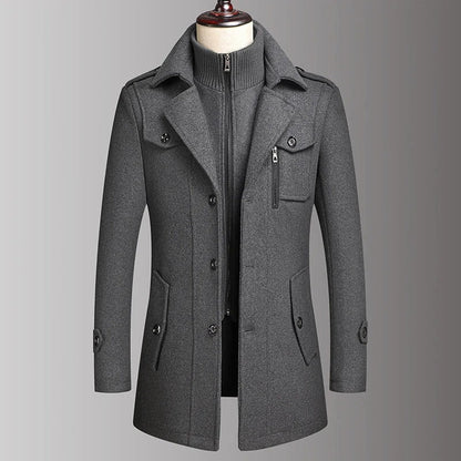 Correggio Double-Collar Coat - Grey