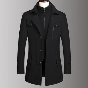 Correggio Double-Collar Coat - Black