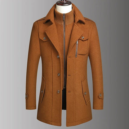Correggio Double-Collar Coat - Khaki