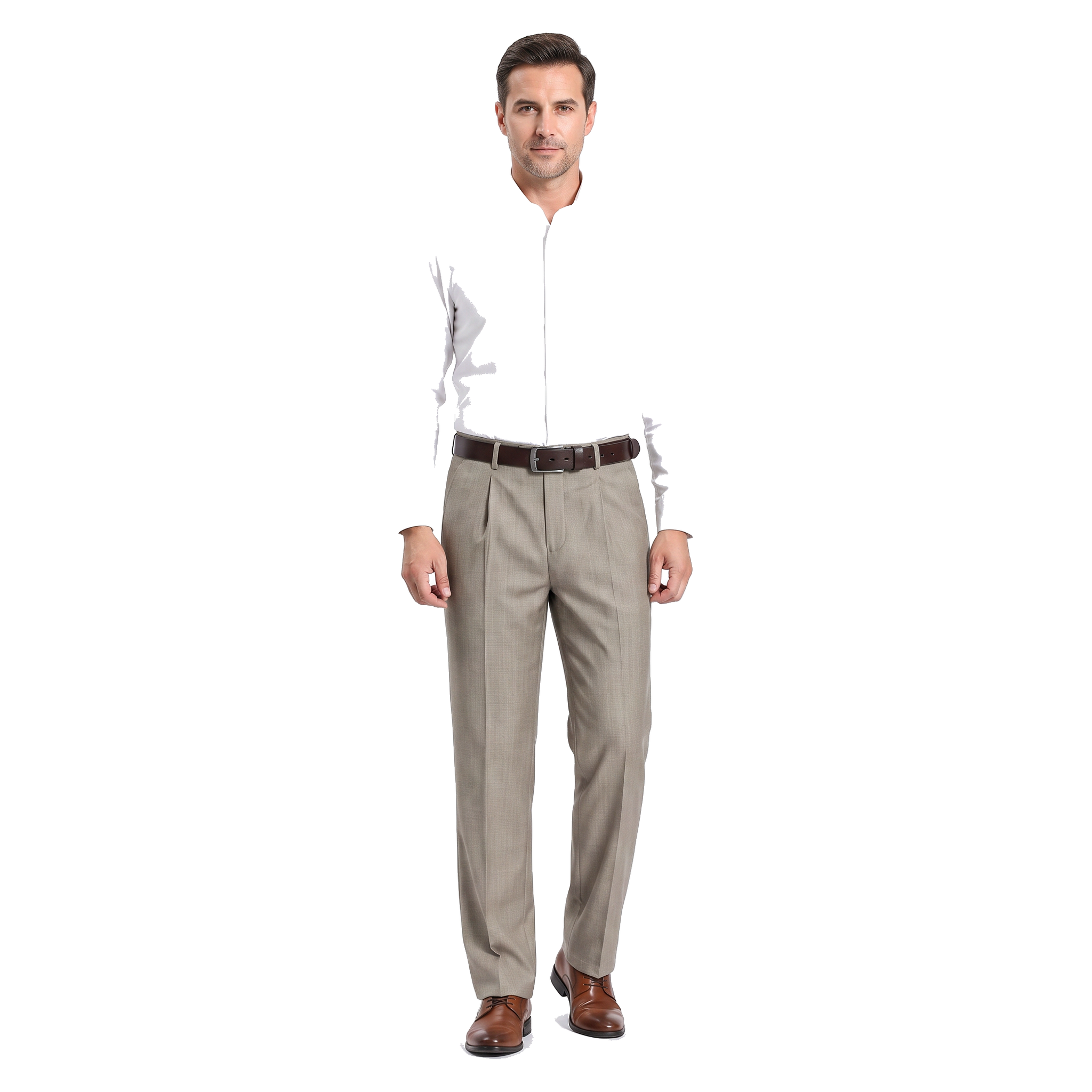 Cortona Pleated Trousers - onmodel