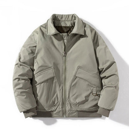 Cumiana Collared Padded Bomber Jacket - Light Green