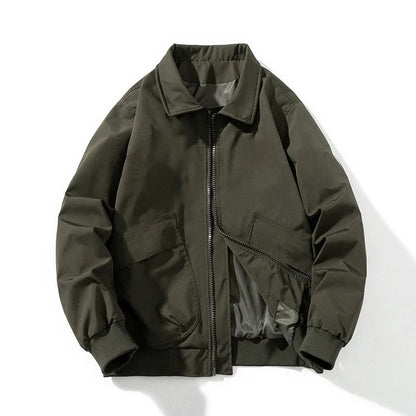 Cumiana Collared Padded Bomber Jacket - Dark Green