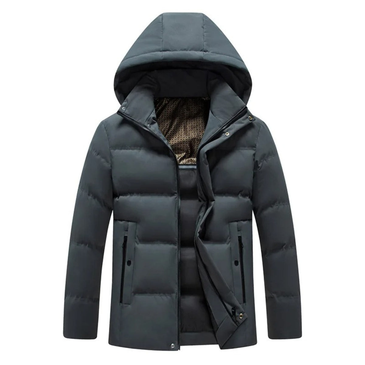 Cuneo Hooded Puffer Jacket - Grey