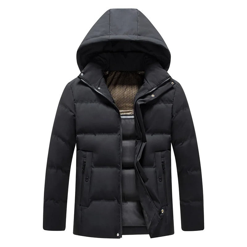 Cuneo Hooded Puffer Jacket - Black