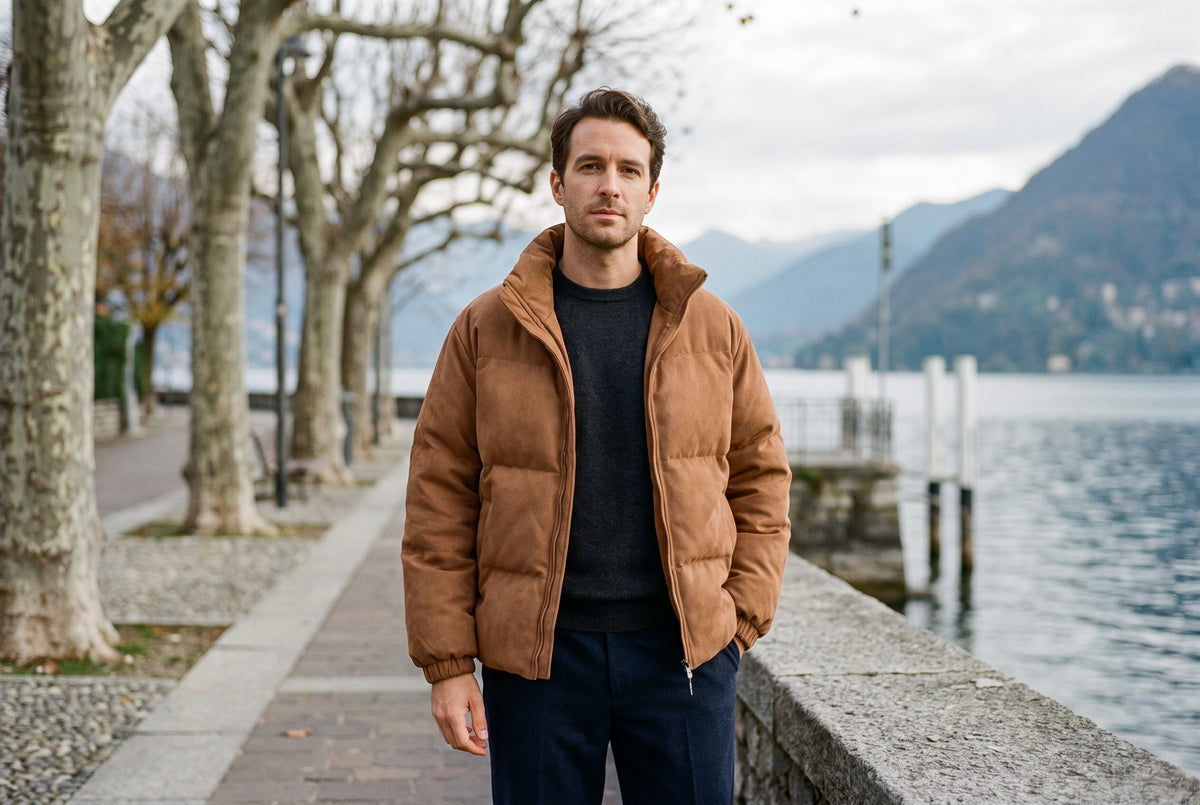 Deruta Suede Puffer Jacket