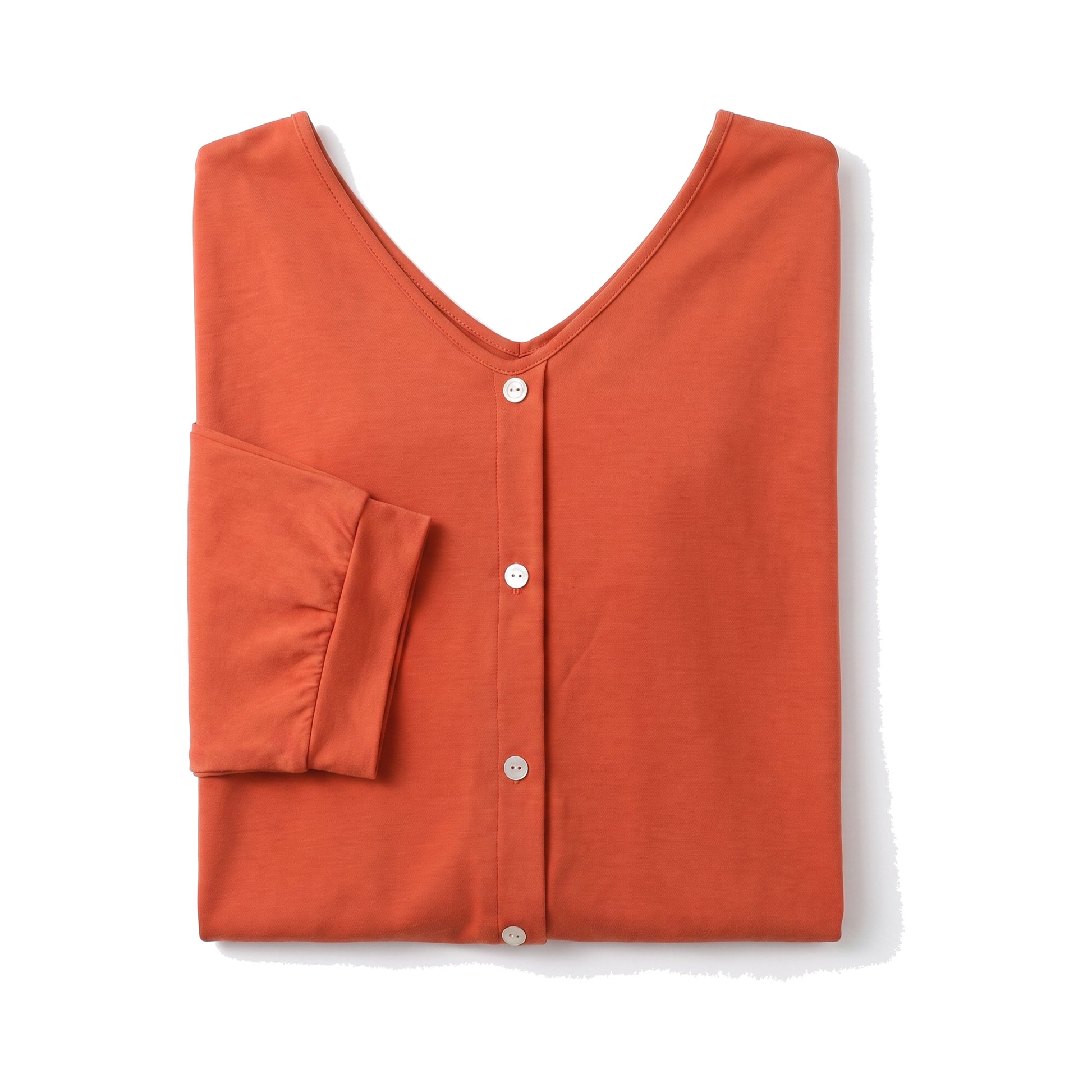 Draped V-Neck Top - folded