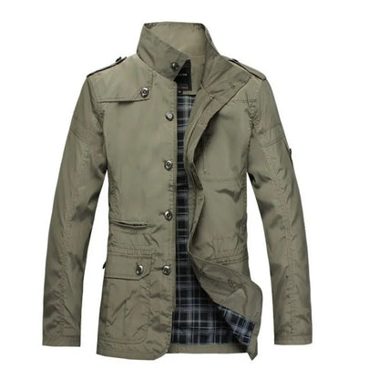 Empoli Stand-Collar Field Jacket - Khaki