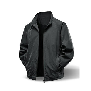 Erice Lightweight Stand-Collar Jacket - Black