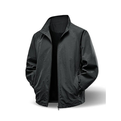 Erice Lightweight Stand-Collar Jacket - Black