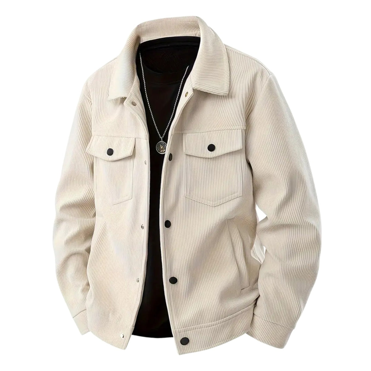 Faenza Corduroy Shirt Jacket - Beige