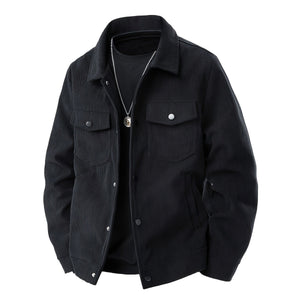 Faenza Corduroy Shirt Jacket - Black