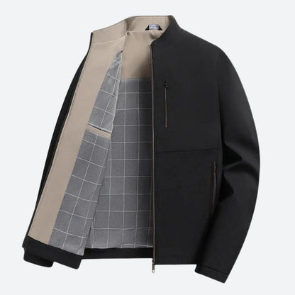 Fasano Stand-Collar Zip Jacket - Black