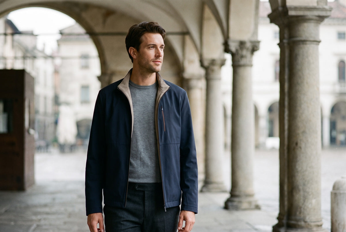 Fasano Stand-Collar Zip Jacket