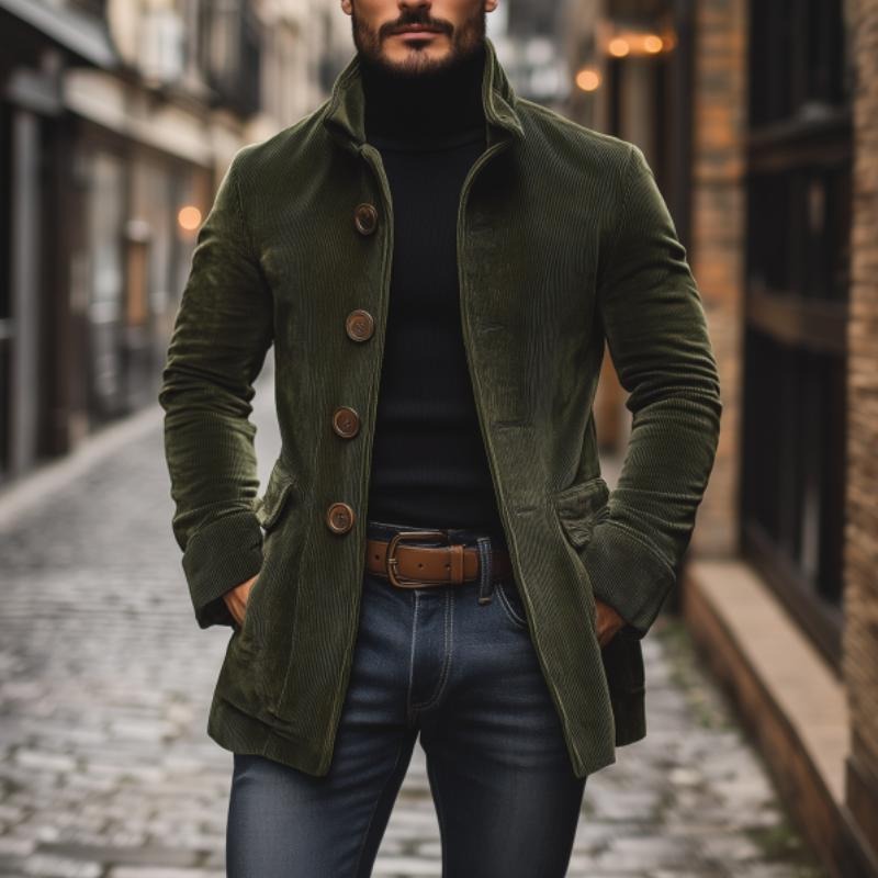 Feltre Corduroy Coat - Green
