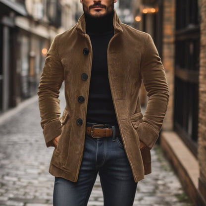 Feltre Corduroy Coat - Brown